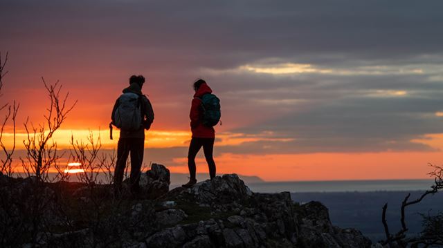 Climbers on top of a mountain